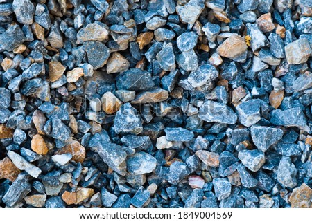 Gravel stones for the construction industry.