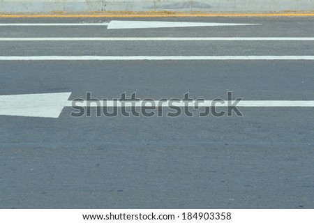 arrows sign on the road