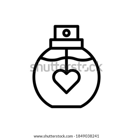(Valentine) Icon outline vector. Isolated on white background