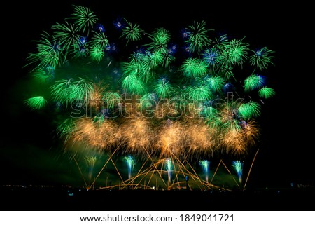 Large fireworks display at the Nagaoka Festival in Niigata