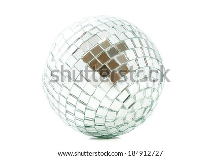 Classic disco ball isolated on a white background