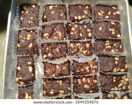 Baked Brownies on a Tray