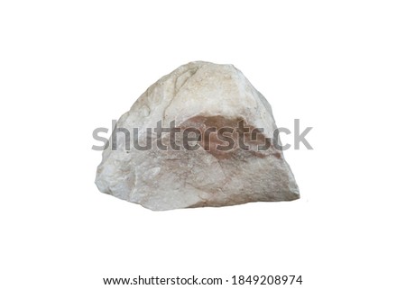 A piece of marble rock isolated on white background. Marble is a metamorphic rock that forms when limestone is subjected to the heat and pressure of metamorphism.