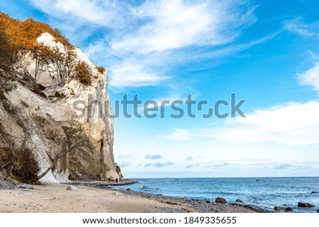 Chalk cliffs in Denmark on the island of Mön