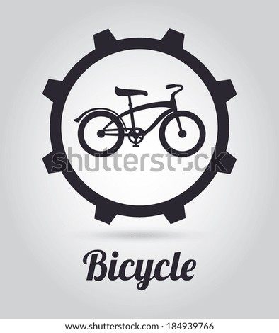 Bike design over gray background, vector illustration