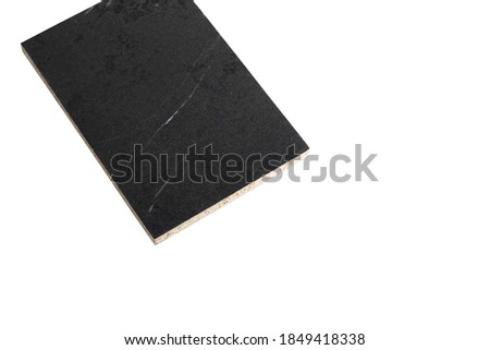 Chipboard black on white background
