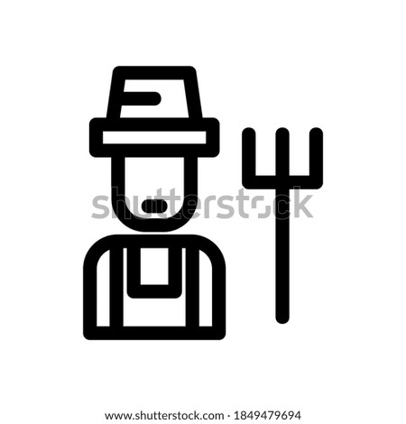 Farmer icon or logo isolated sign symbol vector illustration - high quality black style vector icons
