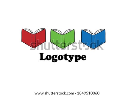 Book logo image on white background colors