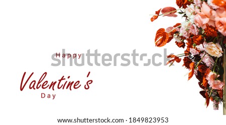 Happy Valentines Day. Flower colorful background. 