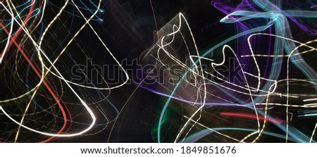 Light painting of light coming from decorative lighting source during festival season 