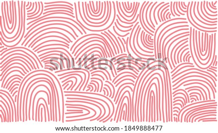 Background pattern  with rounded red lines. Repeating texture. Print for the cover of the book, postcards
