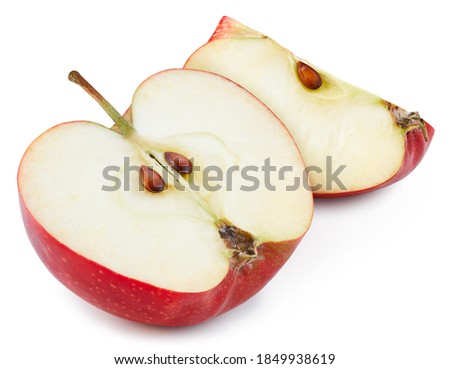 Fresh organic apple isolated on white background. Apple with clipping path