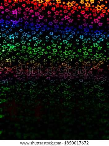 Rainbow holographic stars abstract patterned background