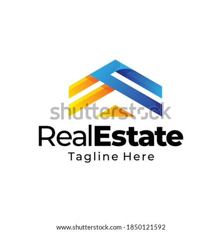 real estate gradient logo design