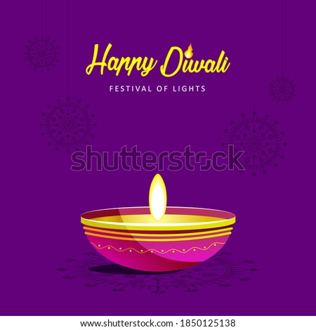 Diwali festival celebration vector. greeting of diwali festival. Happy Diwali. 