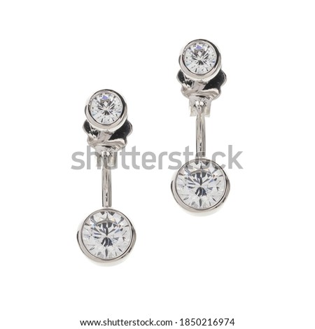 jewelry photography isolated earrings on white background new design fashion accessories