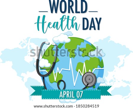 World health day logo illustration