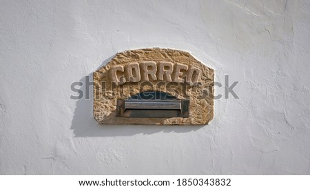 Mailbox with correo (letter) sign