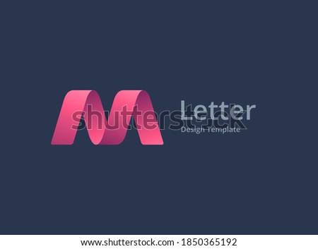 Letter M logo icon design template elements Royalty-Free Stock Photo #1850365192