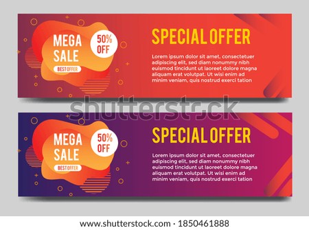 banner with modern design colorful gradient.banner sale template