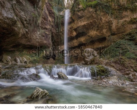 wild waterfalls in the Krasnodar territory. Russia