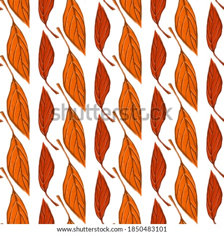 fall foliage seamless vector pattern, autumn leaf print