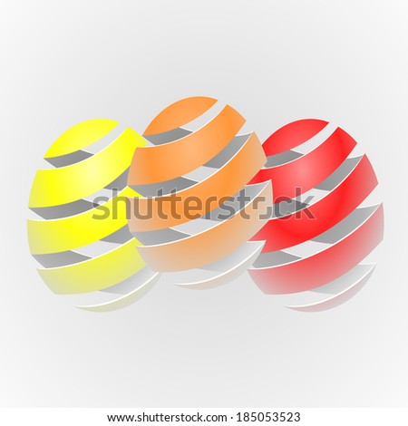 Misty colorful vector striped easter egg
