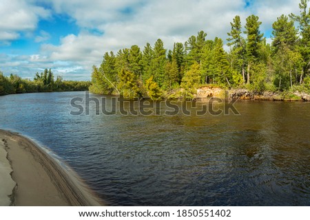 landscape early autumn Yamalo-Nenets district Yagenetta river, region of the far north