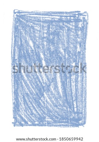 Blue oil pastel background. Isolated element