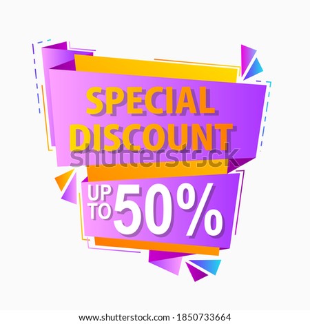 special discount origami  speech bubble for sale label promotion and advertisement