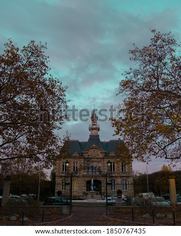 Paris, France - 11/09/2020: Le Vesinet town hall tribute to General Charles de Gaulle