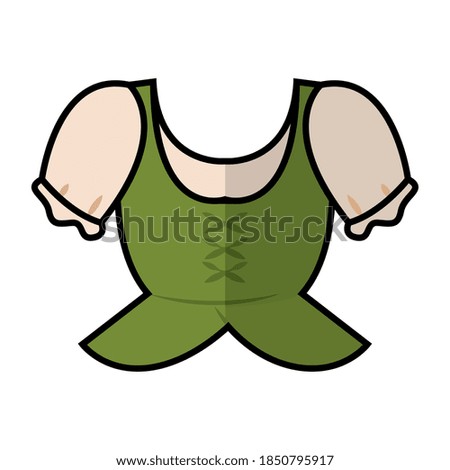 Isolated clothing october fest germany icon- Vector