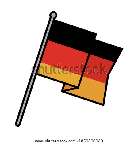 Isolated flag october fest germany icon- Vector