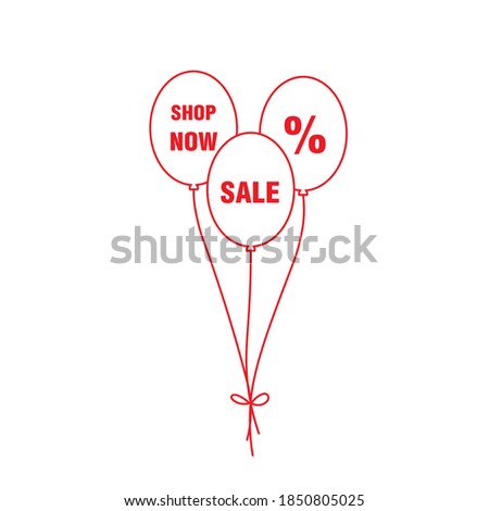 Sale balloon template. Black Friday elements