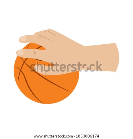 Isolated play basketball activity home with hands icon- Vector