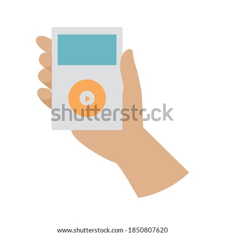 Isolated listen music activity home with hands icon- Vector