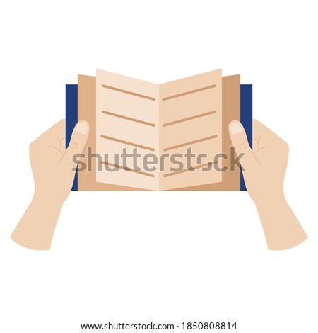 Isolated read the book activity home with hands icon- Vector