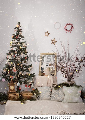 Christmas Winter Wonderland Home decoration for photoshoot