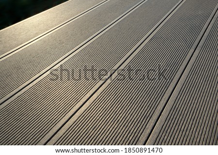 Deck planks of wpc composite material Royalty-Free Stock Photo #1850891470