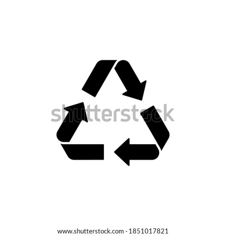 Recycle icon symbol vector on white background