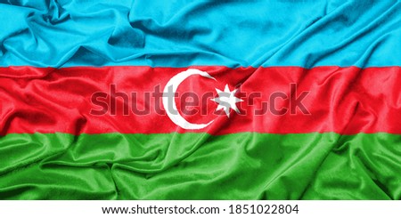 Flag Azerbaijan Land Of Fire