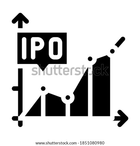 ipo initial public offering infographic glyph icon vector. ipo initial public offering infographic sign. isolated contour symbol black illustration