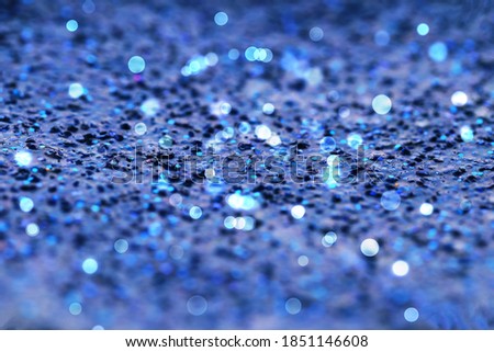 Blue glitter texture blur background