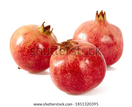 pomegranate isolated on white background Royalty-Free Stock Photo #1851320395