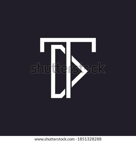 Illustration of graphic td initial monogram logo eps