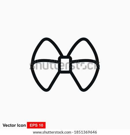 Bow tie icon flat style illustration. vector image.