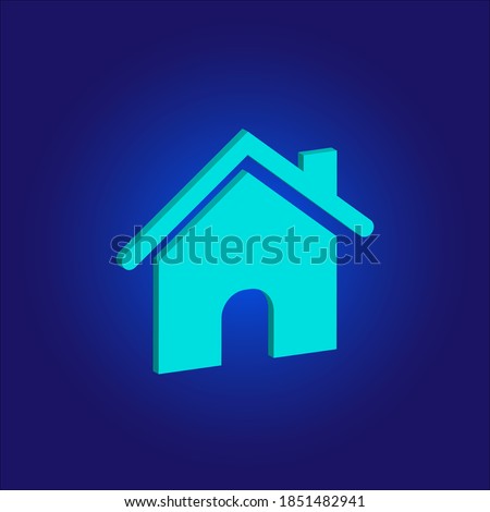 illustration of 3d icons on blue background