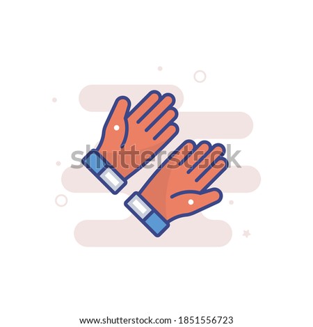 Gloves icon style illustration. EPS 10 file 