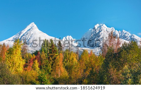 Koncista peak (2494m) symbol peak of Slovakia in High Tatras mountains, Slovakia