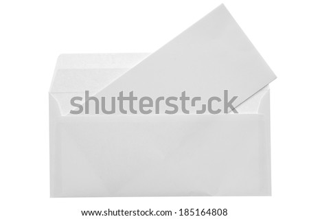 Blank opened envelope E65 size 